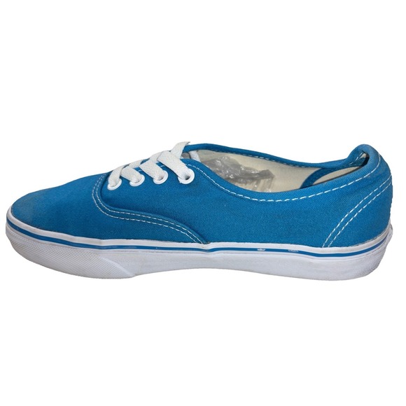 VANS Sneakers Men 6 Women 7.5 Blue Low Top Canvas Shoes‎ Skater Lace Up - Picture 2 of 10